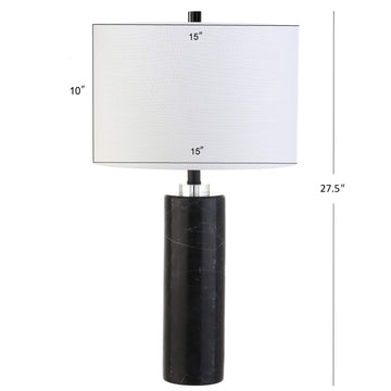 Brooks 27" Marble/Crystal LED Table Lamp - JONATHAN Y